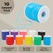 Lanyard String Kit - Neon Plastic Lacing Cord & Gimp String for Bracelets - Plastic Cord & Boondoggle Kit for Keychains - 10 Spools, 50 Yd Each, 2.5 mm x 1 mm, Rainbow